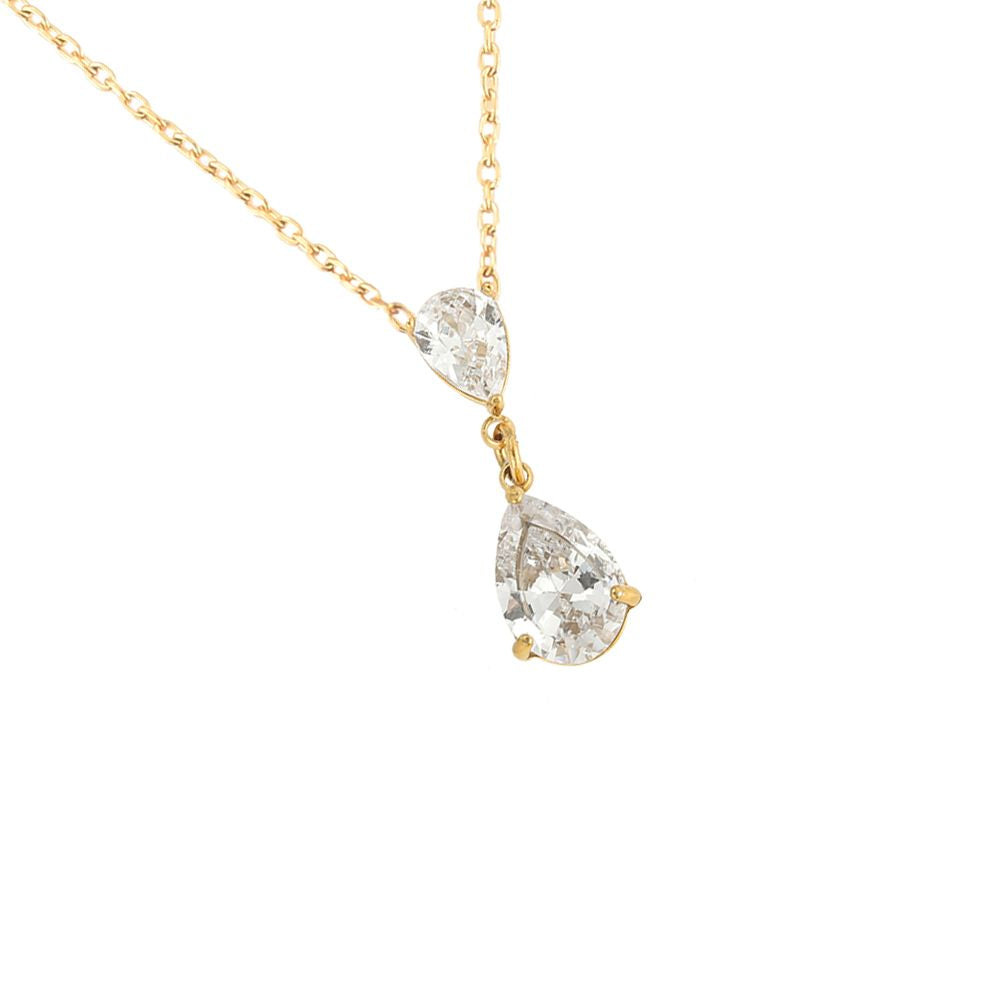 Diamond stainless steel necklace