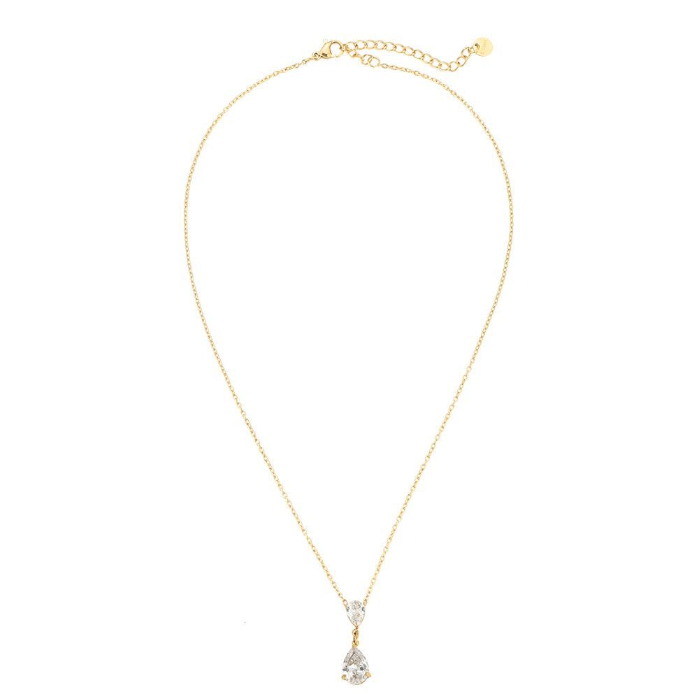 Diamond stainless steel necklace