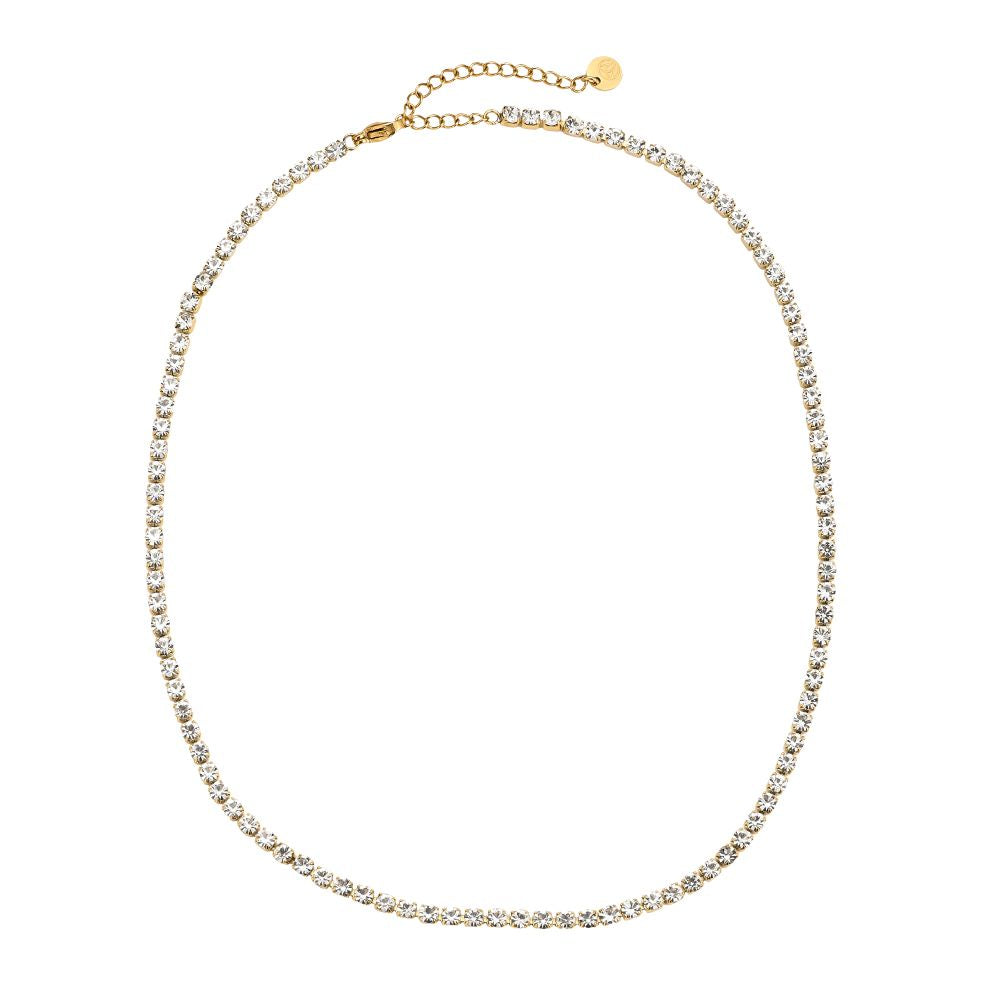Gold diamond chain necklace