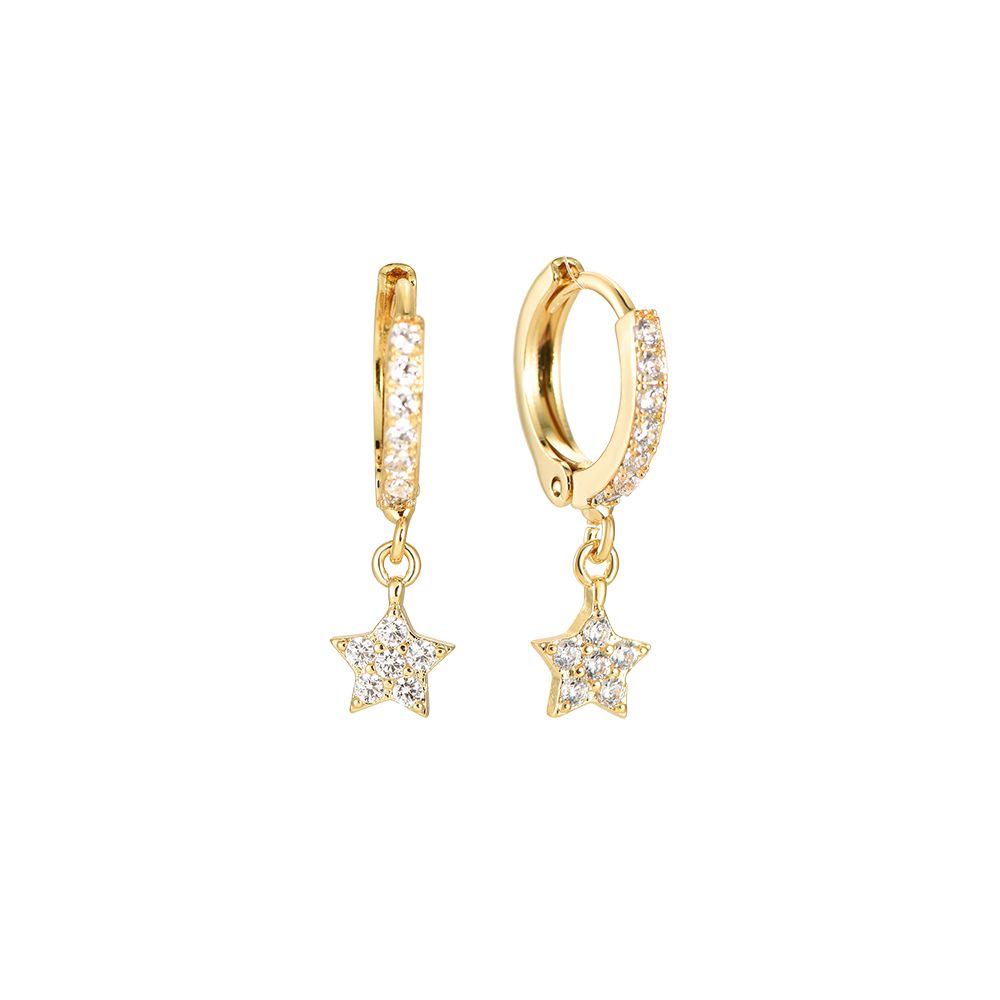 Diamond star earrings