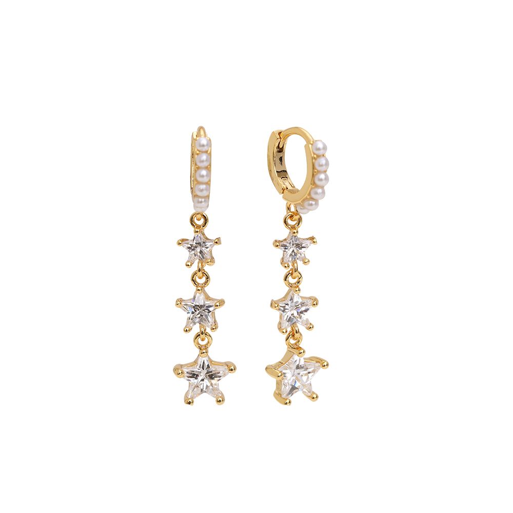 Starry sky copper earrings
