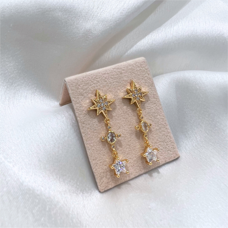 Diamond star earrings