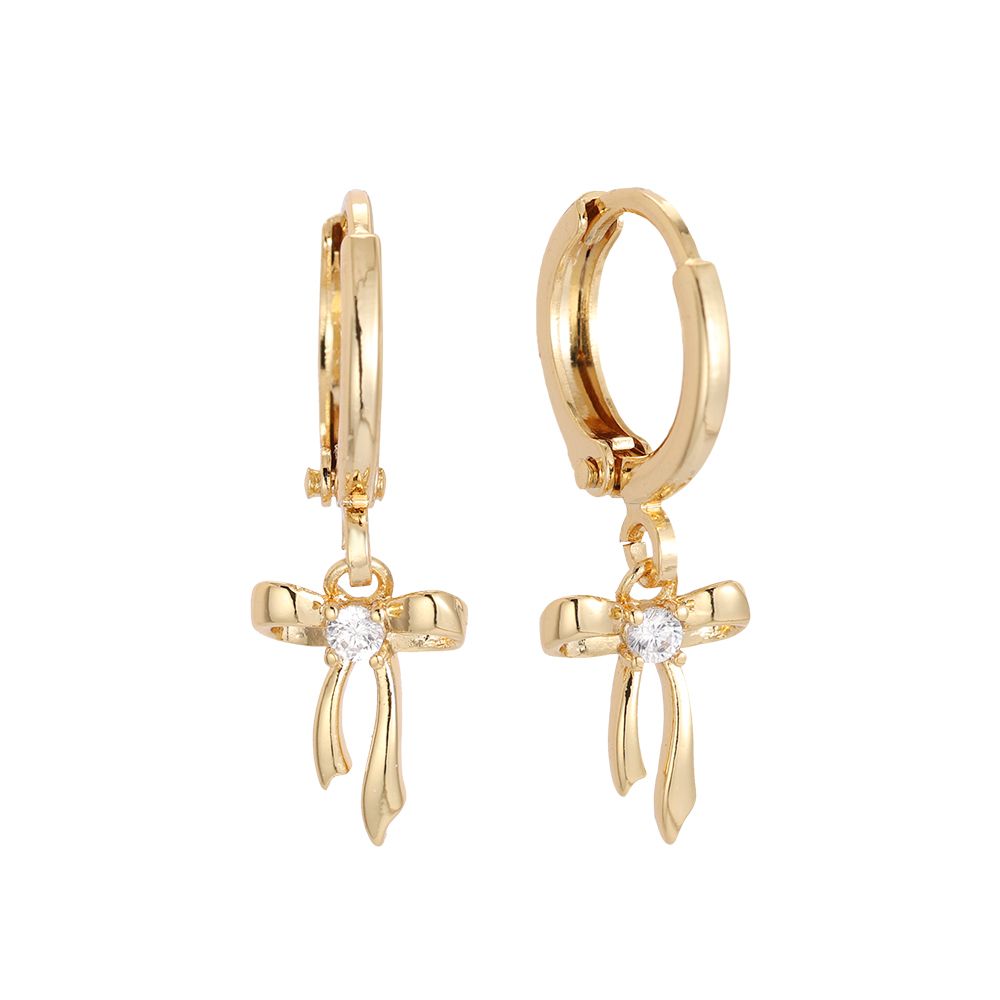 Diamond bowtie earrings