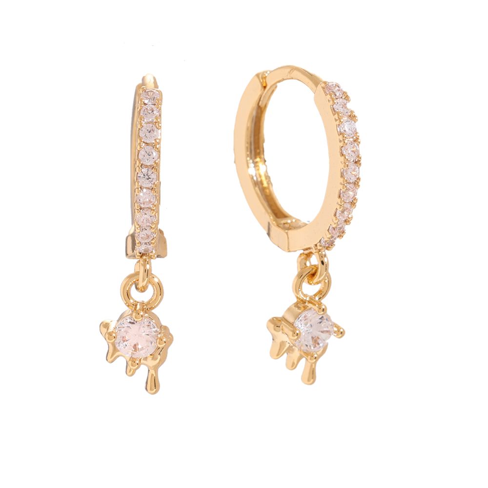 Melted diamond earrings