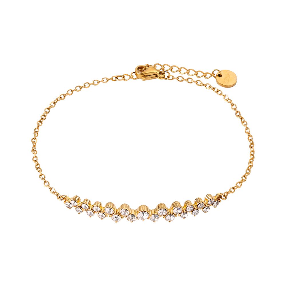 Arc shaped stainless steel bracelet
