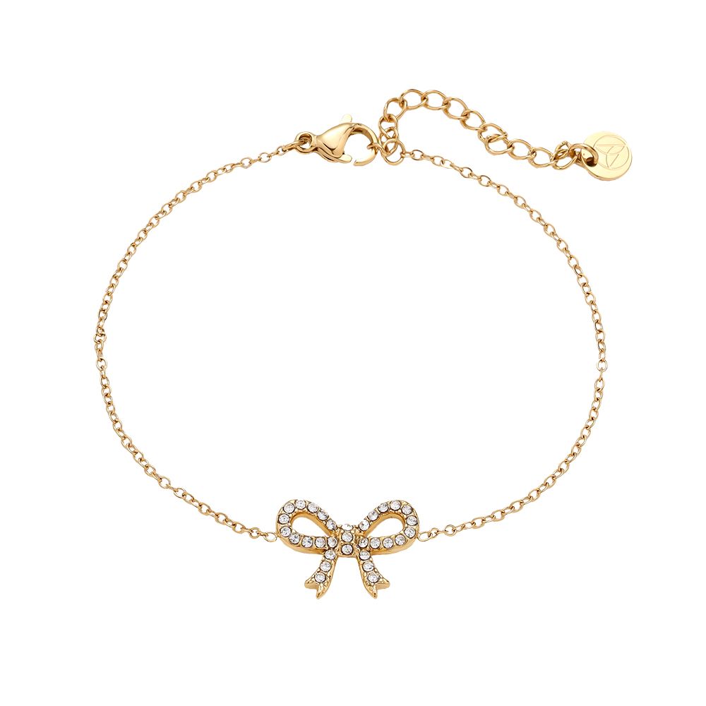 Gold bow bracelet