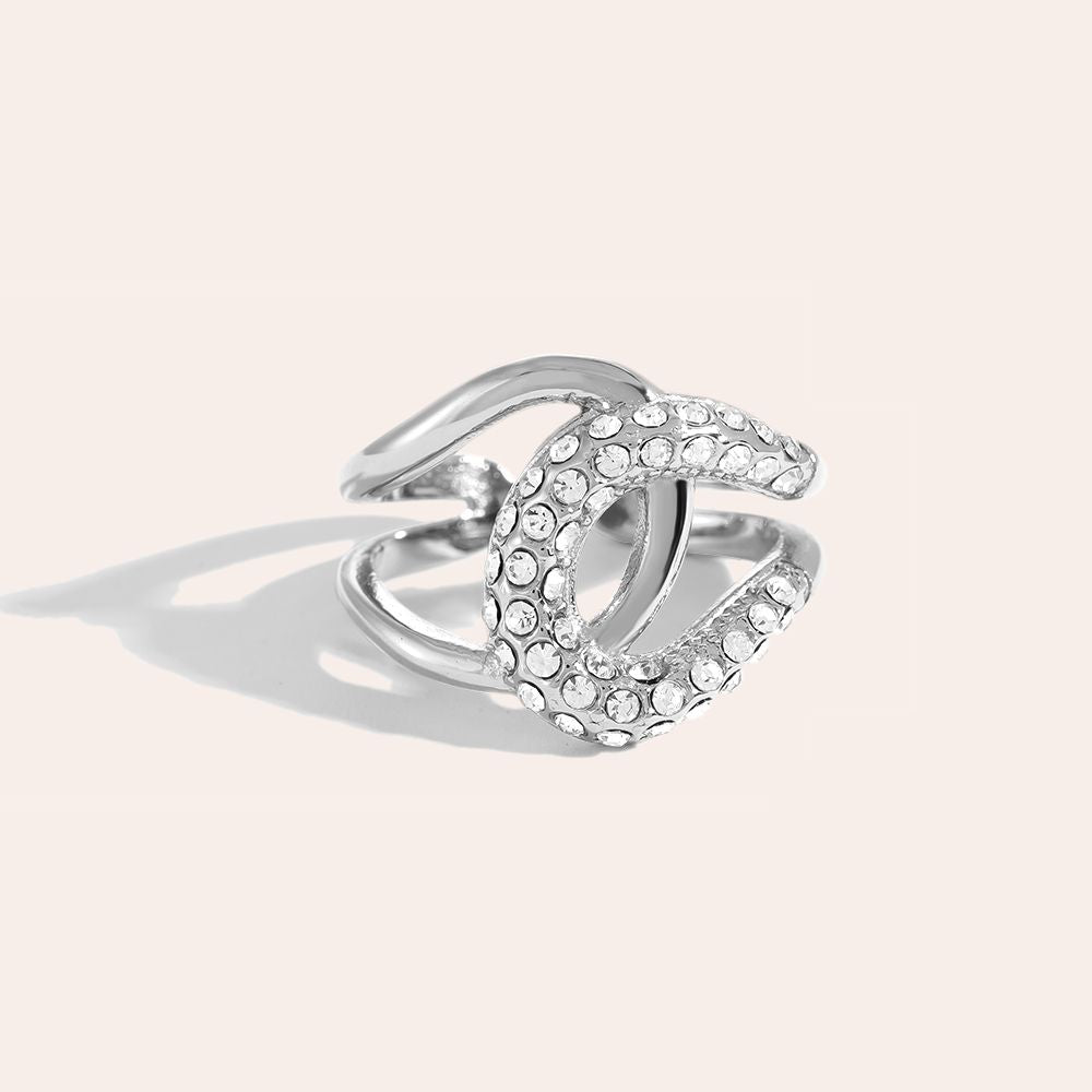 Half diamond ring