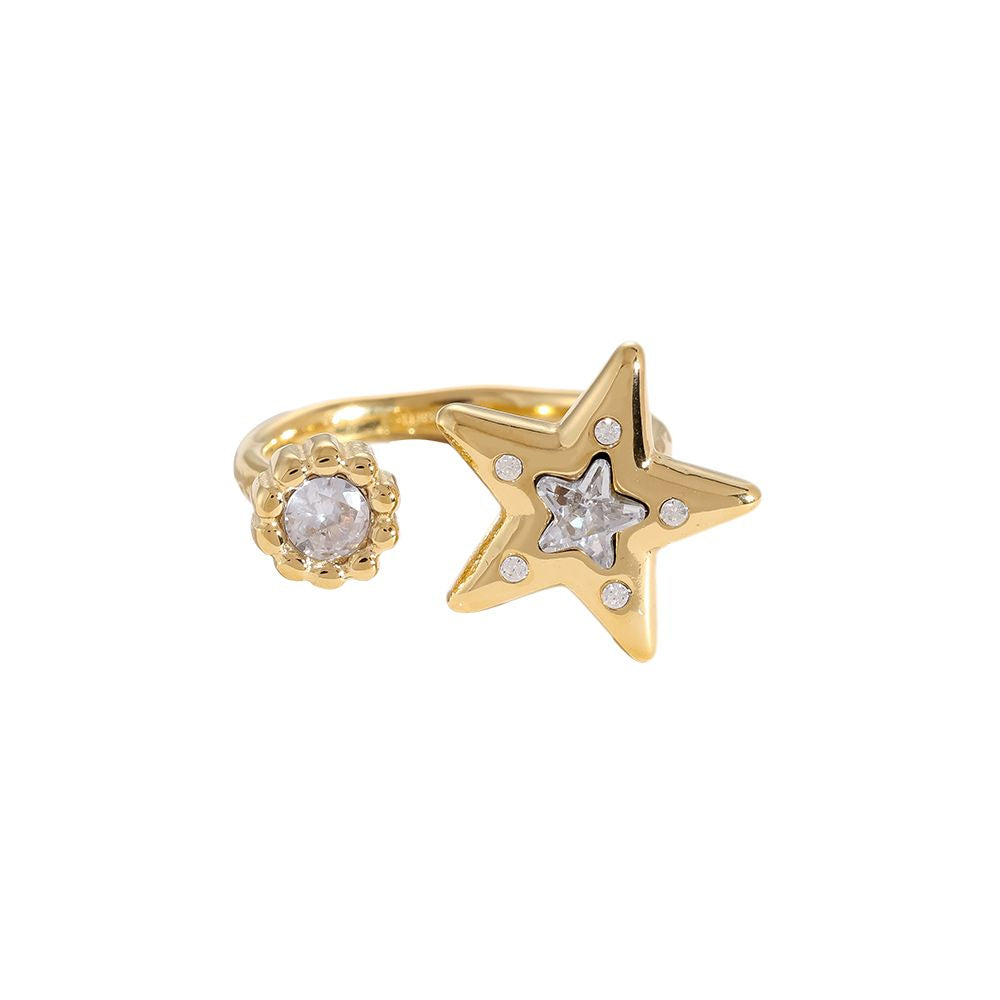Gold star ring
