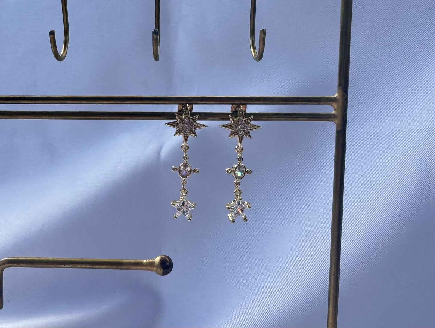Diamond star earrings
