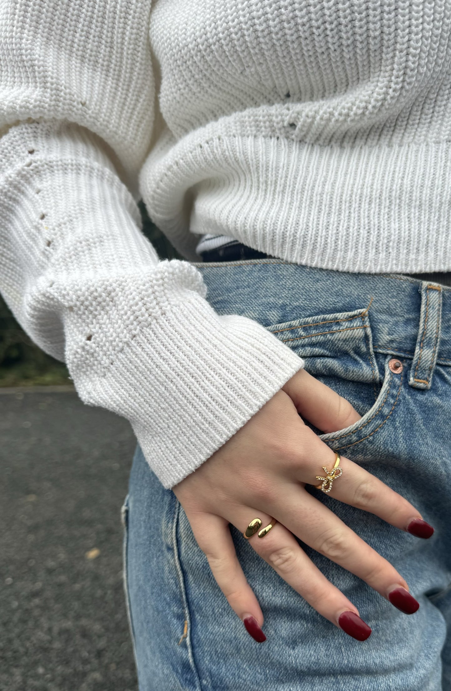 Gold ouroboros ring