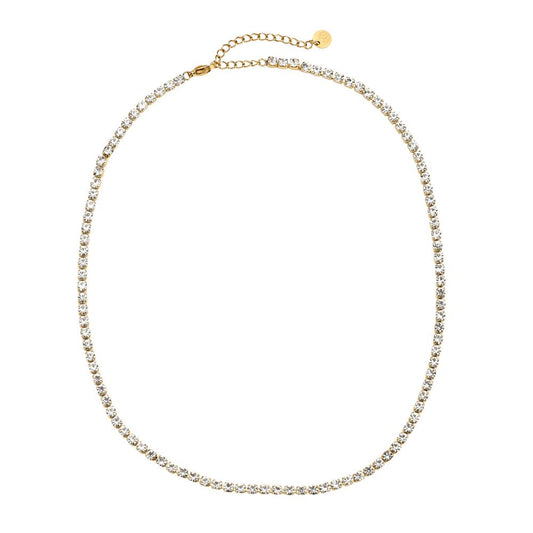 Gold diamond chain necklace