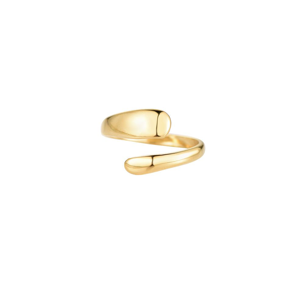 Gold ouroboros ring