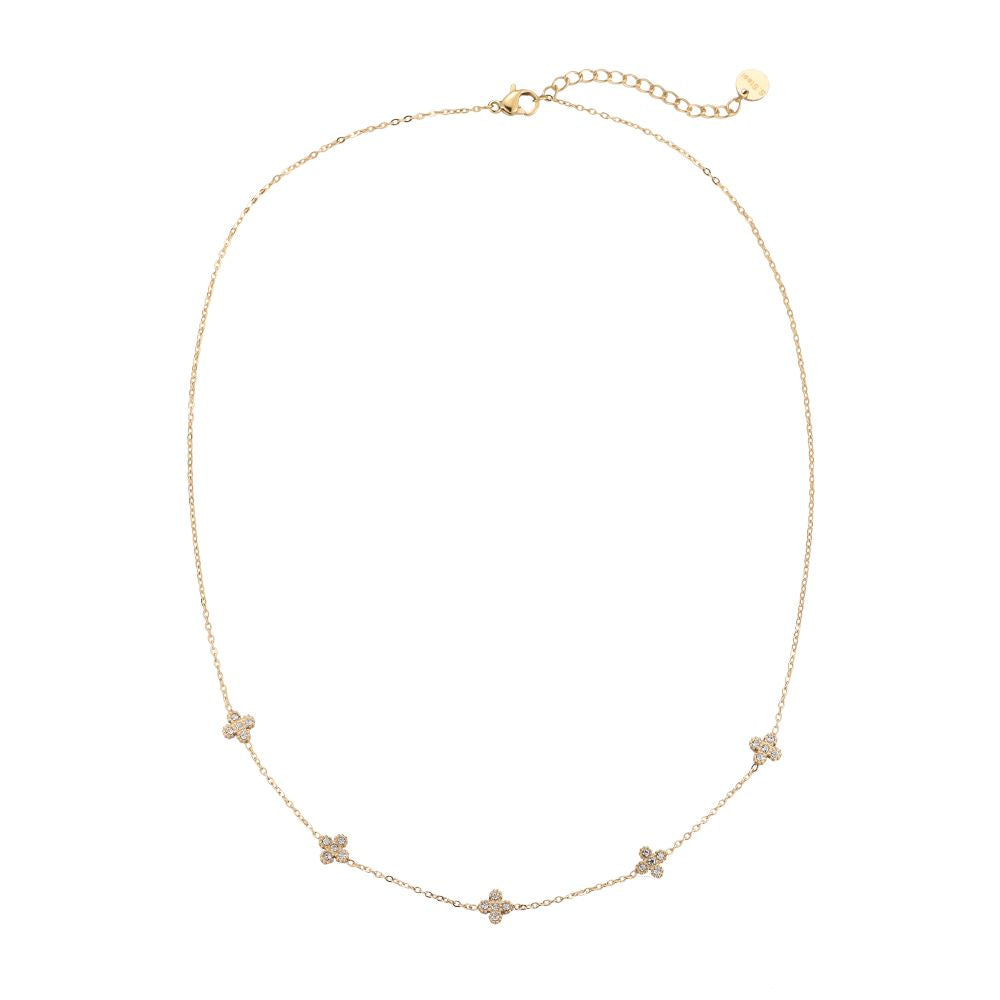 Tiny lucky flower chain