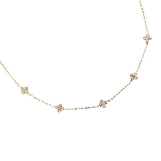 Tiny lucky flower chain