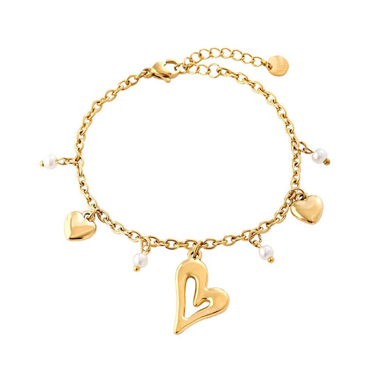 Gold heart bracelet
