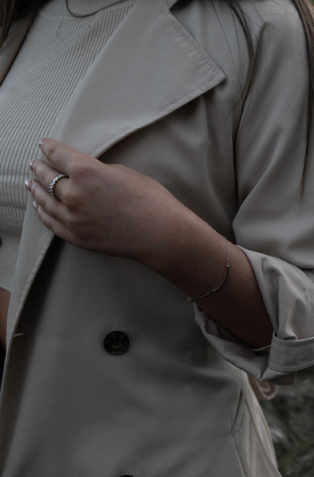 Thin silver bracelet